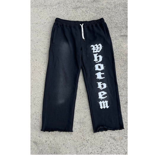 Black “WhoThem” Sweatpants