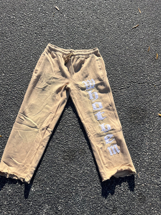 Tan “WhoThem” Sweatpants