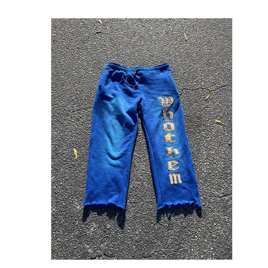 Blue “WhoThem” Sweatpants