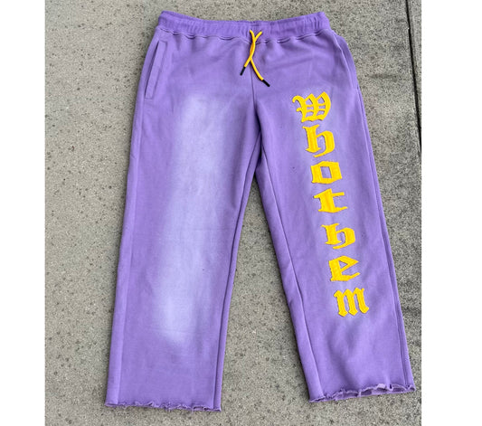 Purple “WhoThem” Sweatpants